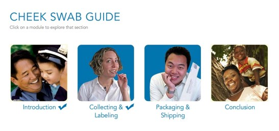 Cheek swab guide